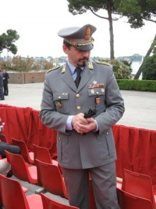 Lt. Col. Alberto Catone, Guardia di Finanza.  This is a special military police force which, among other duties, oversees fiscal crime and punishment.
