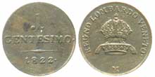 A one-cent lombardo, 1822