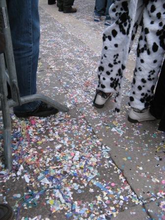 The entire Piazza San Marco was spangled with confetti.  It was like laughter all over the ground.