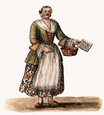 A "gnaga" with a suspiciously empty basket (Giovanni Grevenbroch, 18th century).