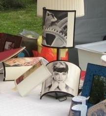 Need a lampshade with a portrait of Audrey Hepburn or Charlie Chaplin? Now's your chance.