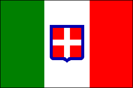 Flag of the Kingdom of Italy (1861-1946).  